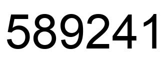 Number 589241 black image