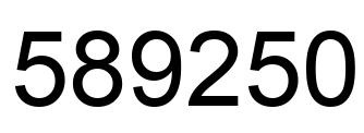 Number 589250 black image