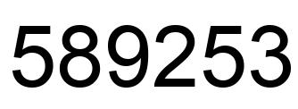 Número 589253 imagen negro