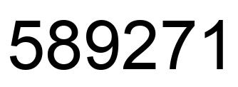 Number 589271 black image