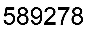 Number 589278 black image