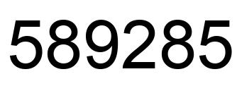 Número 589285 imagen negro
