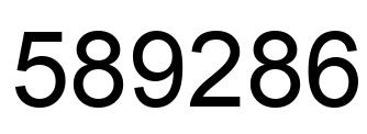 Número 589286 imagen negro