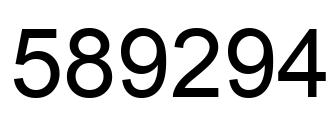 Number 589294 black image
