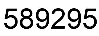 Number 589295 black image