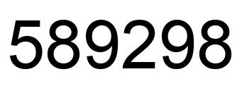 Number 589298 black image