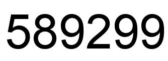 Número 589299 imagen negro