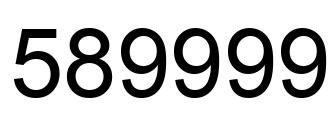 Number 589999 black image