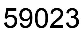 Number 59023 black image
