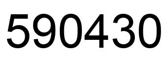 Number 590430 black image