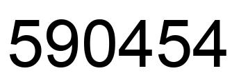 Number 590454 black image