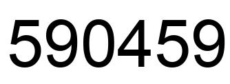 Number 590459 black image