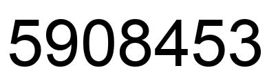 Número 5908453 imagen negro