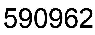 Number 590962 black image