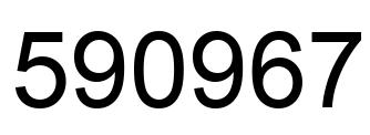 Number 590967 black image