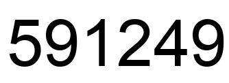 Number 591249 black image