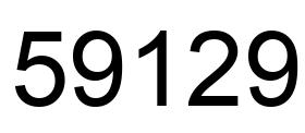 Number 59129 black image
