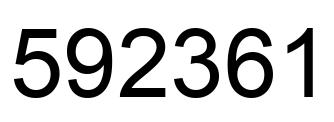 Number 592361 black image
