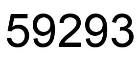 Number 59293 black image