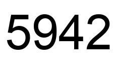 Number 5942 black image