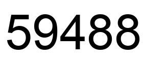 Number 59488 black image