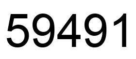 Número 59491 imagen negro