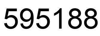 Number 595188 black image