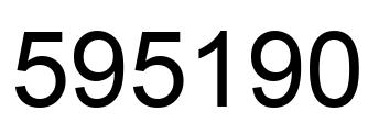 Number 595190 black image