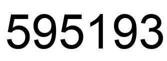 Number 595193 black image