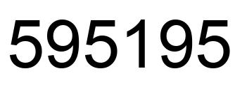 Number 595195 black image