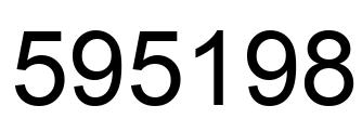 Number 595198 black image
