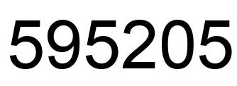 Number 595205 black image