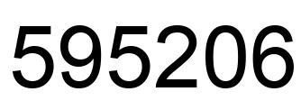 Number 595206 black image