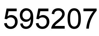 Número 595207 imagen negro