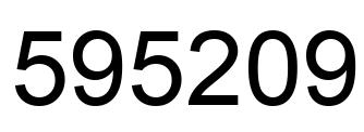 Number 595209 black image