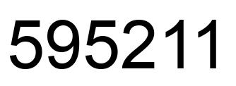 Number 595211 black image