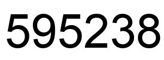 Número 595238 imagen negro