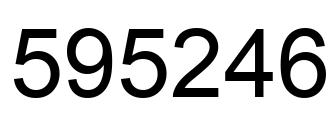 Número 595246 imagen negro