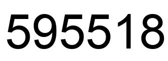 Number 595518 black image