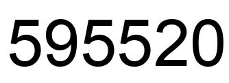 Number 595520 black image