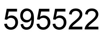 Number 595522 black image