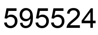 Number 595524 black image