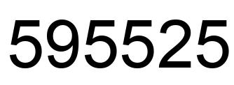 Number 595525 black image