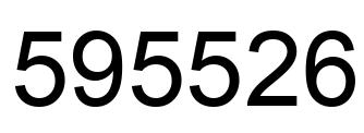 Number 595526 black image