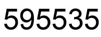 Number 595535 black image