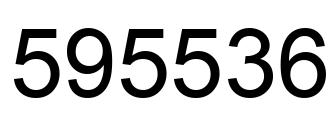 Number 595536 black image
