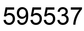 Number 595537 black image