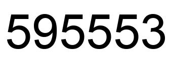 Number 595553 black image