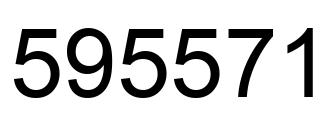 Number 595571 black image