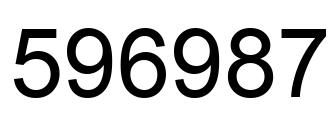 Número 596987 imagen negro